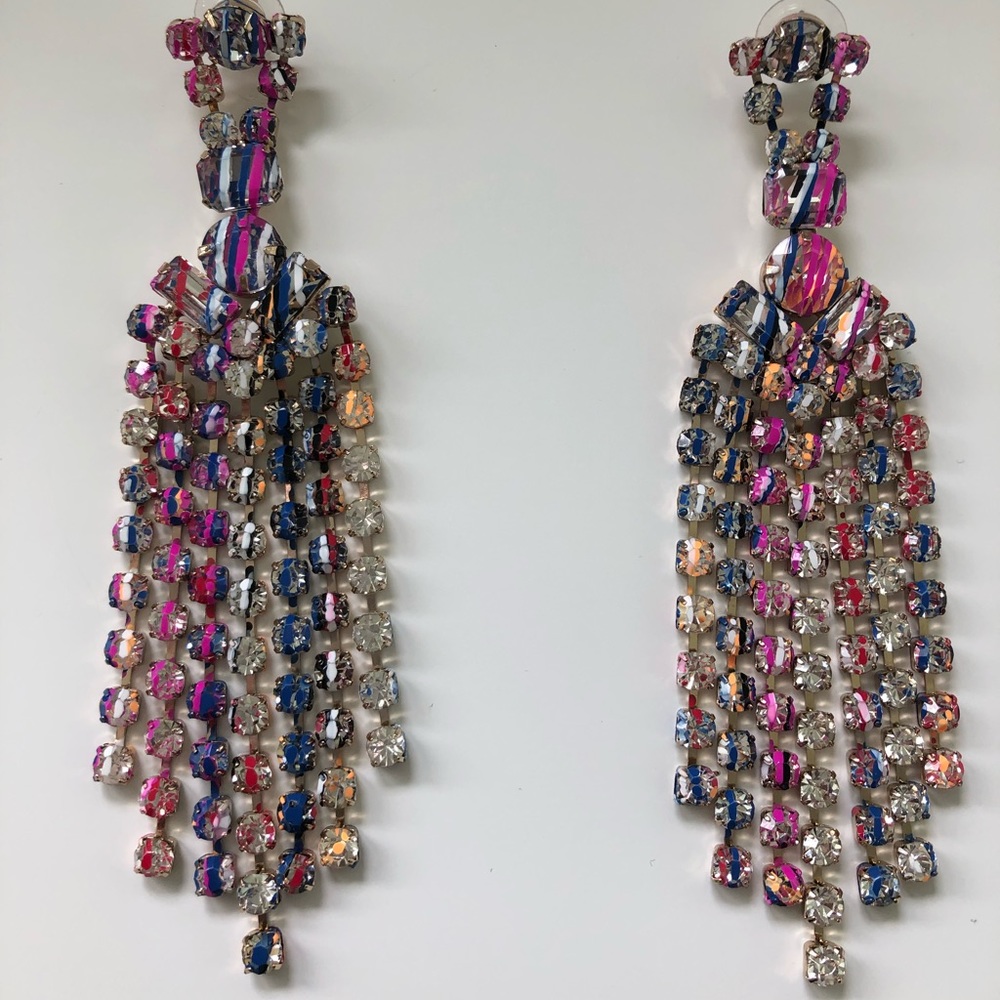 Betsy Johnston graffiti dangle earrings